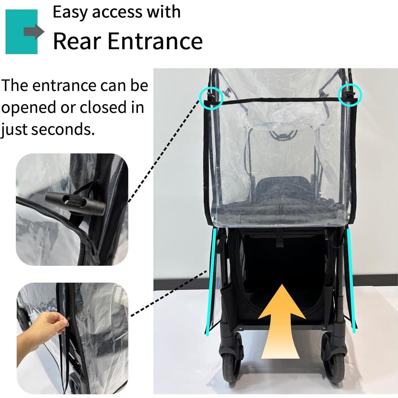 Cubierta de Lluvia Impermeable Wonderfold W4 para Carriola 109x58 cm