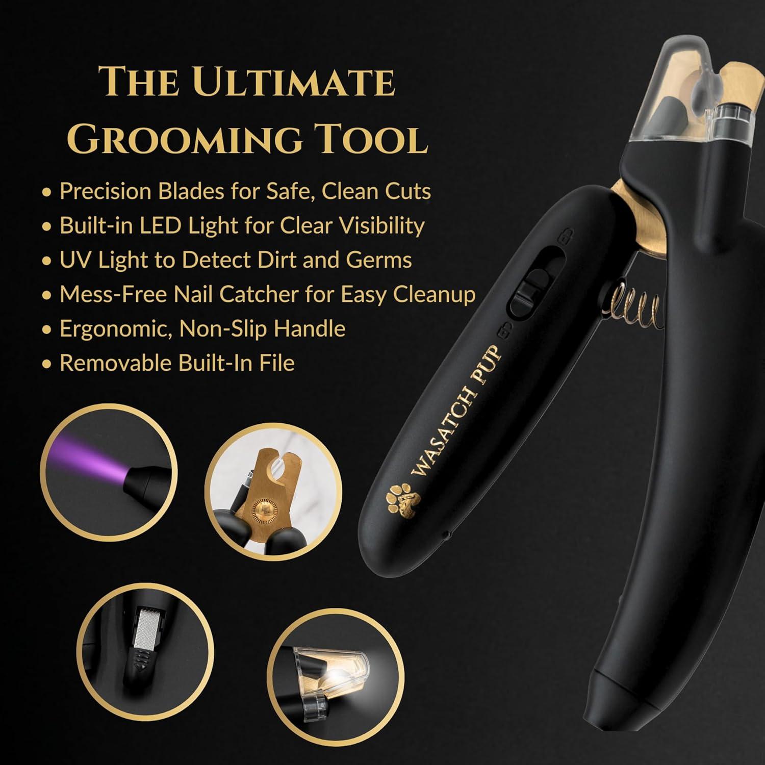 Cortador de Uñas 3 en 1 Wasatch Pup con Luz LED y Lima