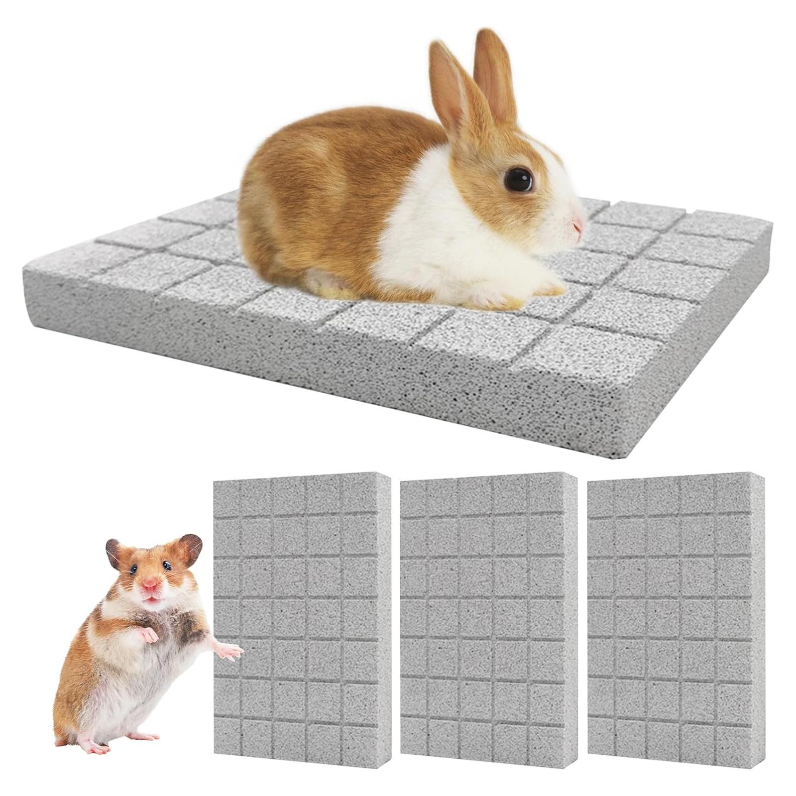 Almohadillas para Rascar Conejos Hamiledyi - 4 Piezas de Piedra Lava