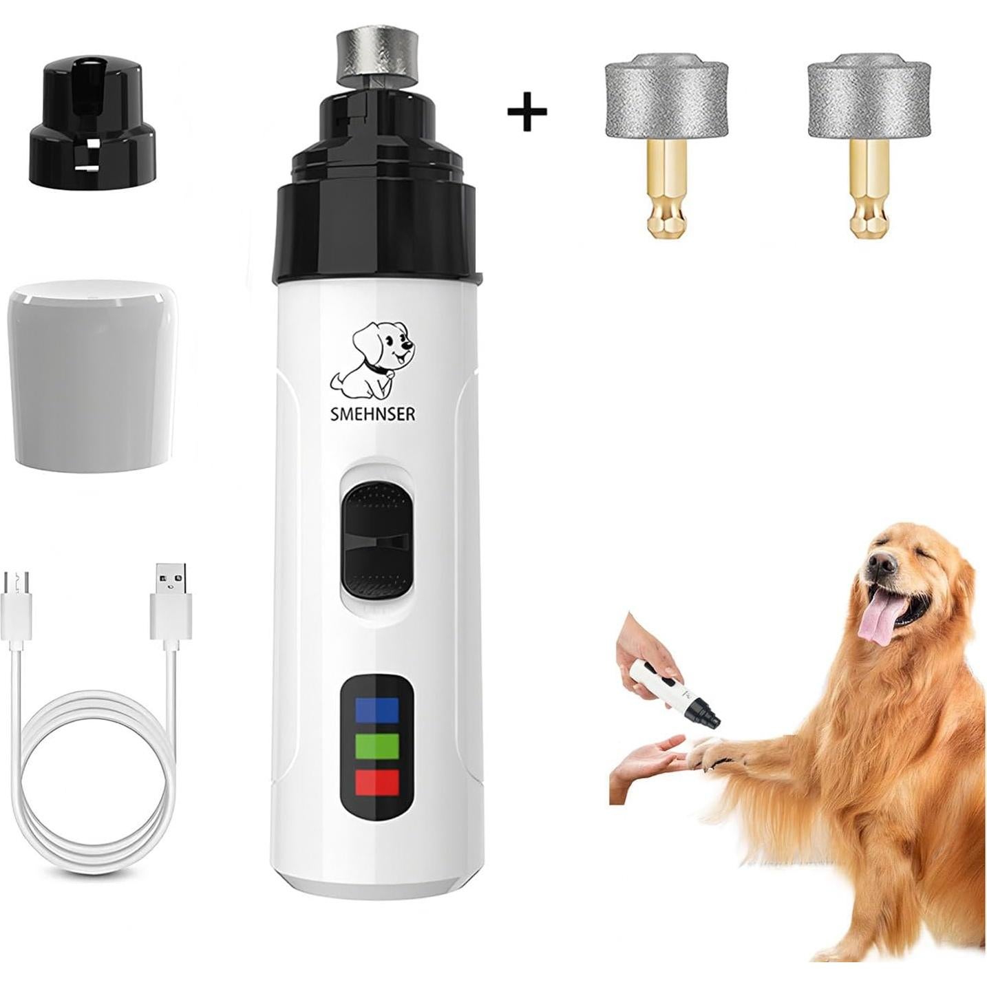 Mina de Uñas Eléctrica Genérico HY001 para Perros y Gatos