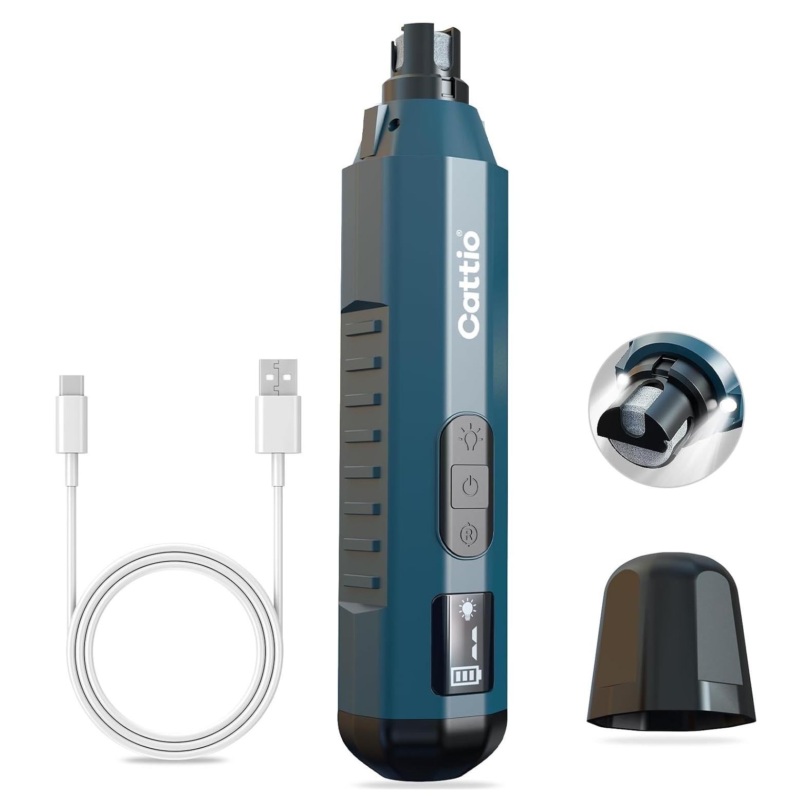 Cortador de Uñas Eléctrico Cattio para Perros y Gatos - Silencioso y Ergonómico