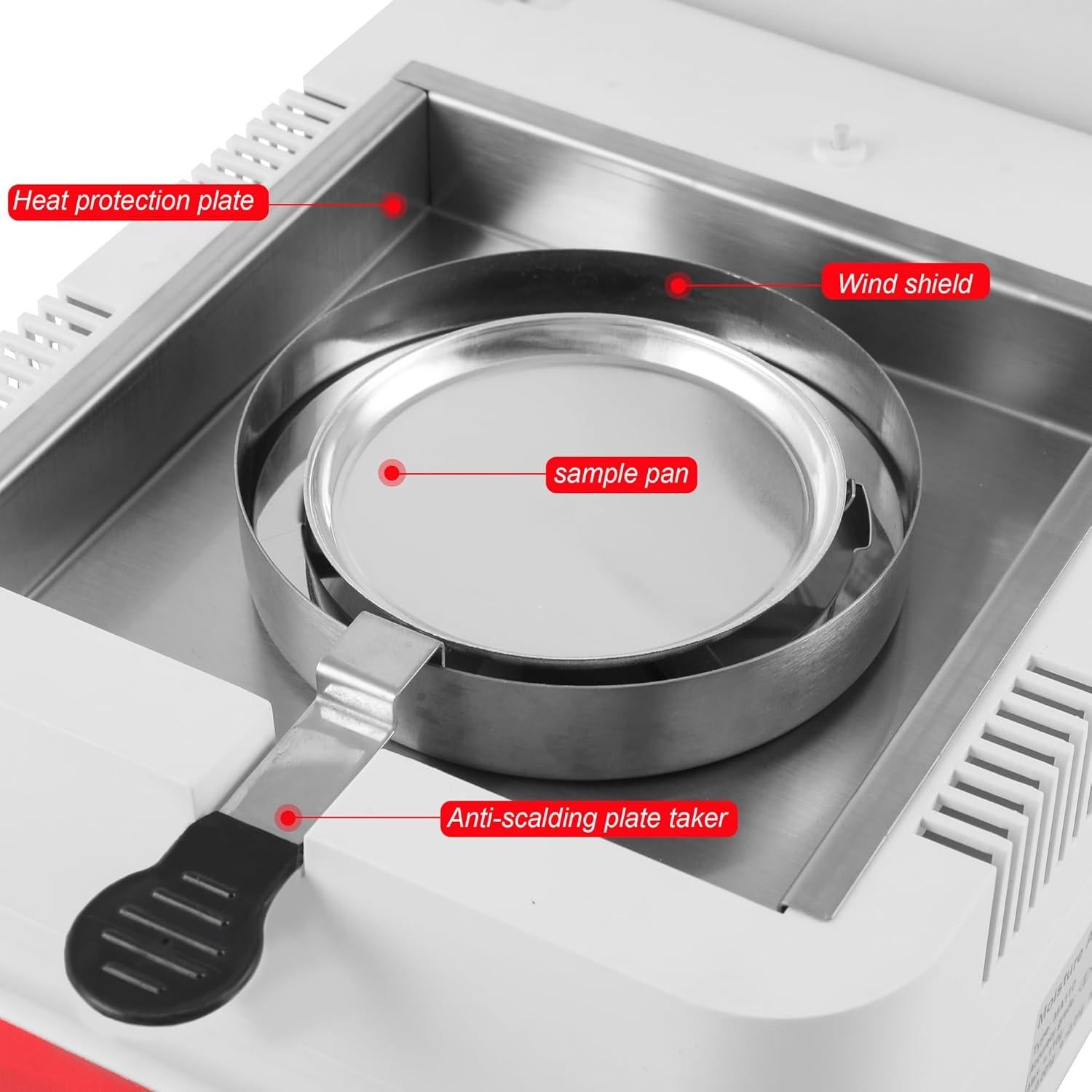 Analizador de Humedad UXILAII 110g 0.001g Pantalla Táctil