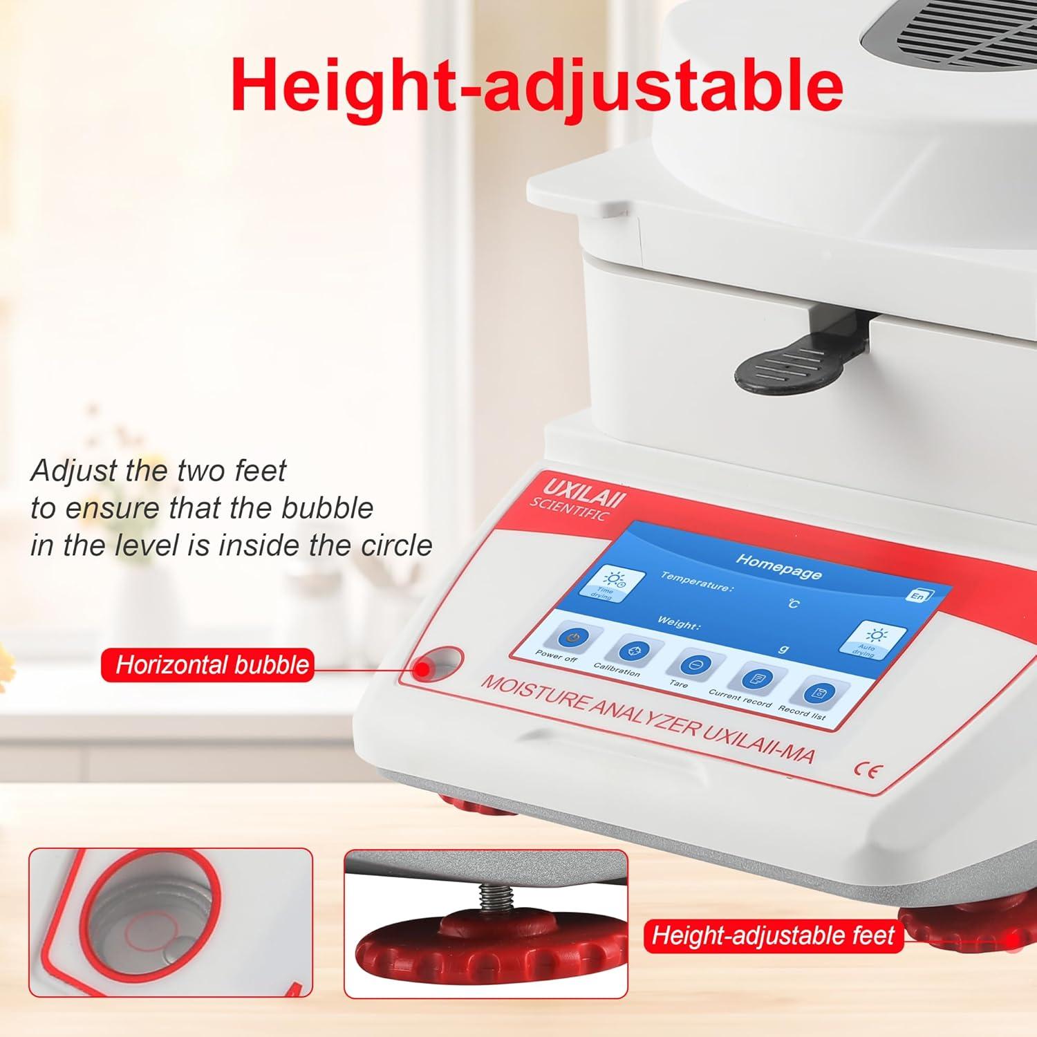 Analizador de Humedad UXILAII 110g 0.001g Pantalla Táctil