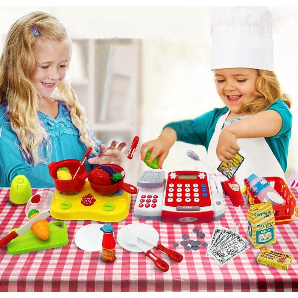 Caja Registradora de Juguete FUNERICA R104 con Escáner y Comida