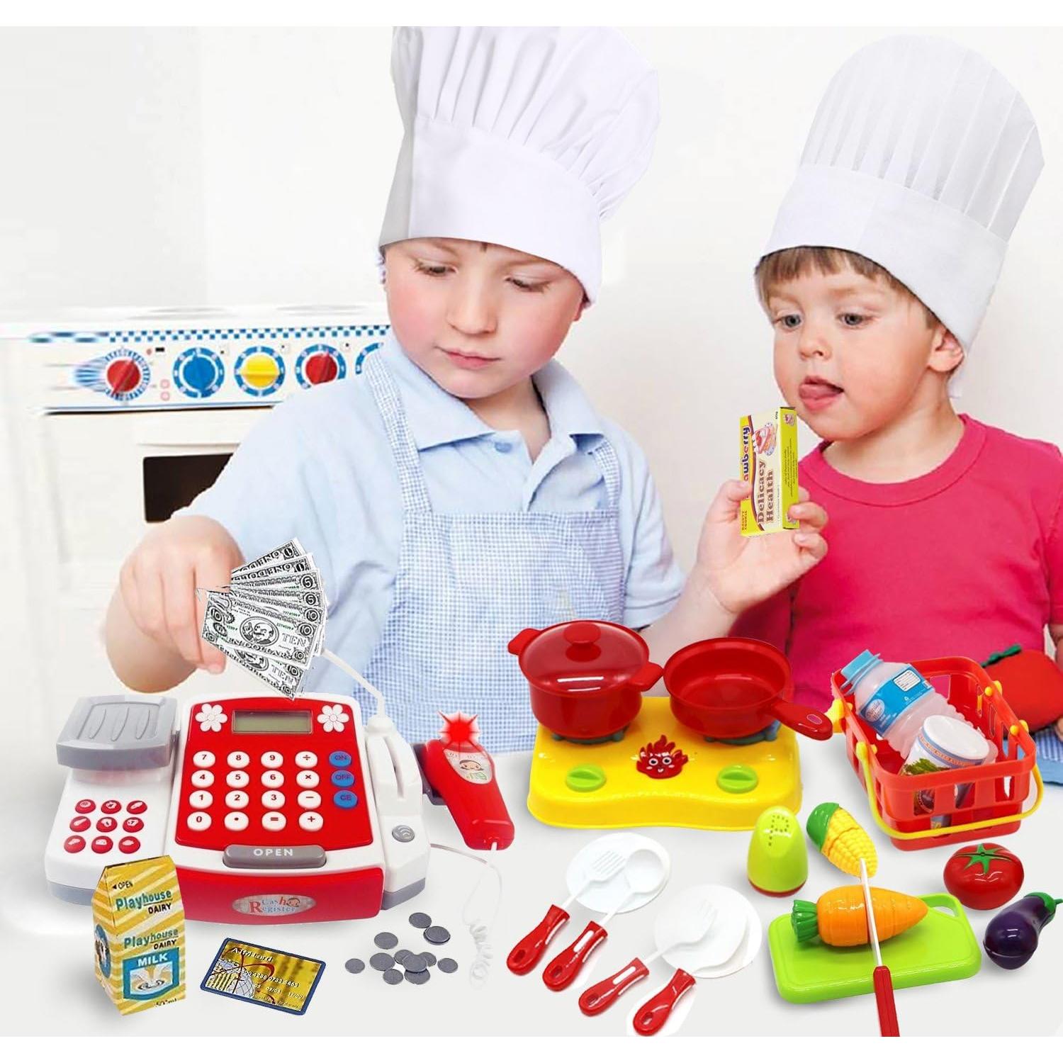 Caja Registradora de Juguete FUNERICA R104 con Escáner y Comida