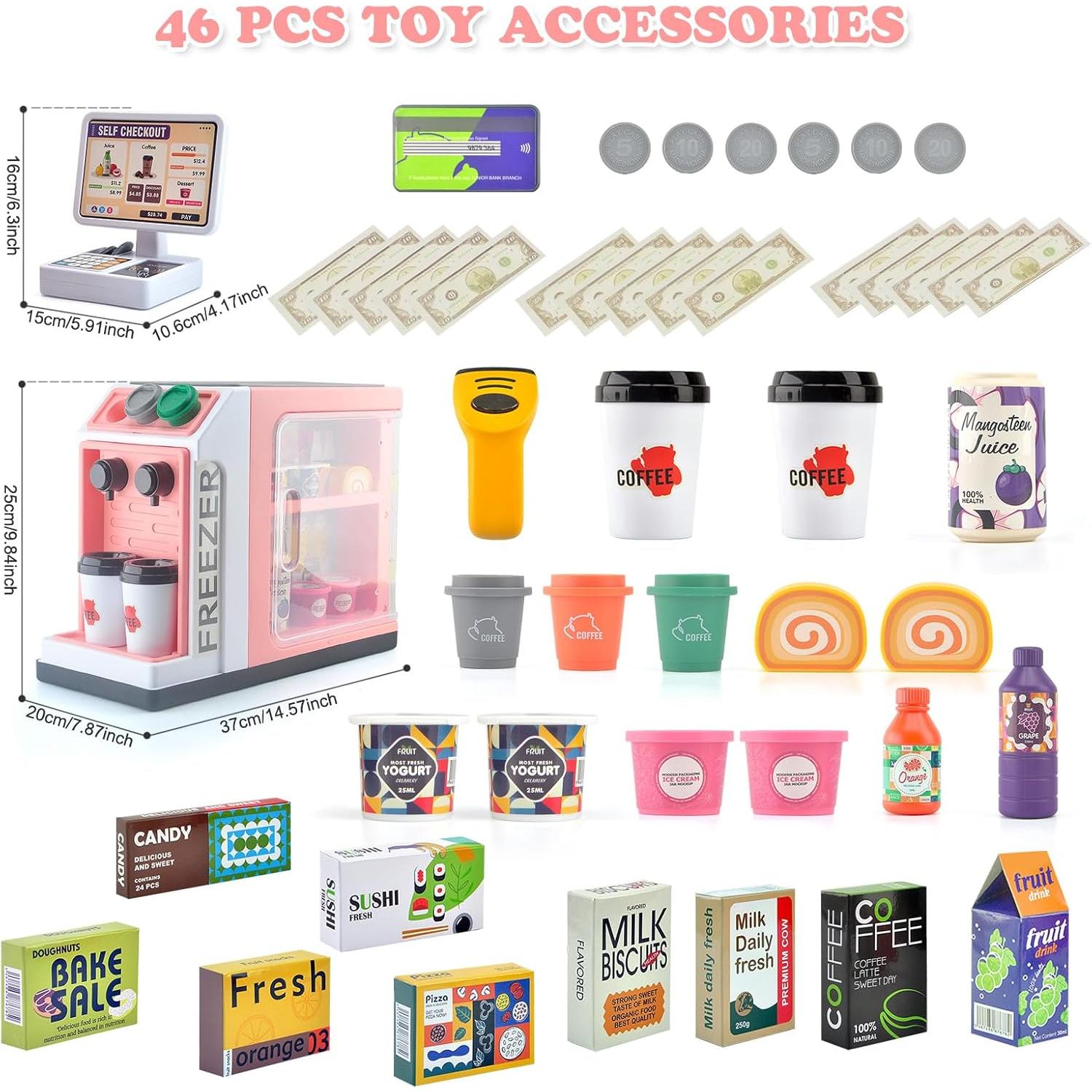 Juego de Registro de Caja de Juguete CYYSFIVQZ Rosa 46 Piezas