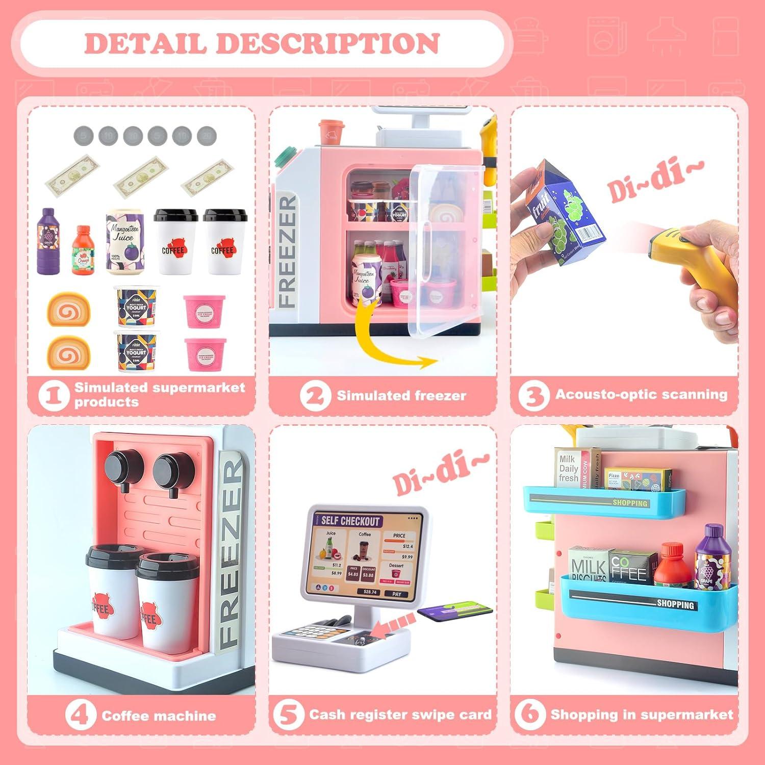 Juego de Registro de Caja de Juguete CYYSFIVQZ Rosa 46 Piezas