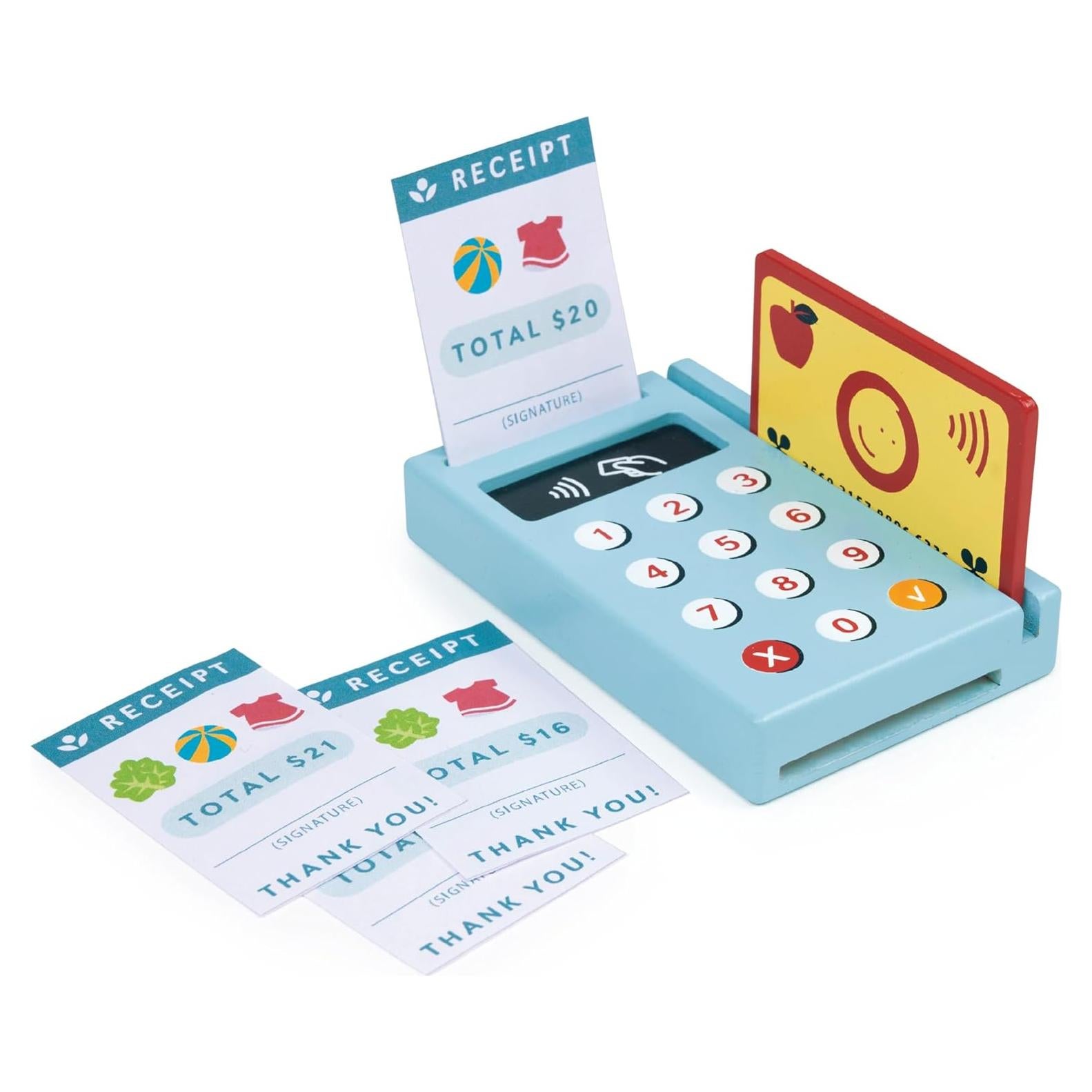 Mentari Máquina de Tarjetas de Madera - Juguete Educativo 11x7cm