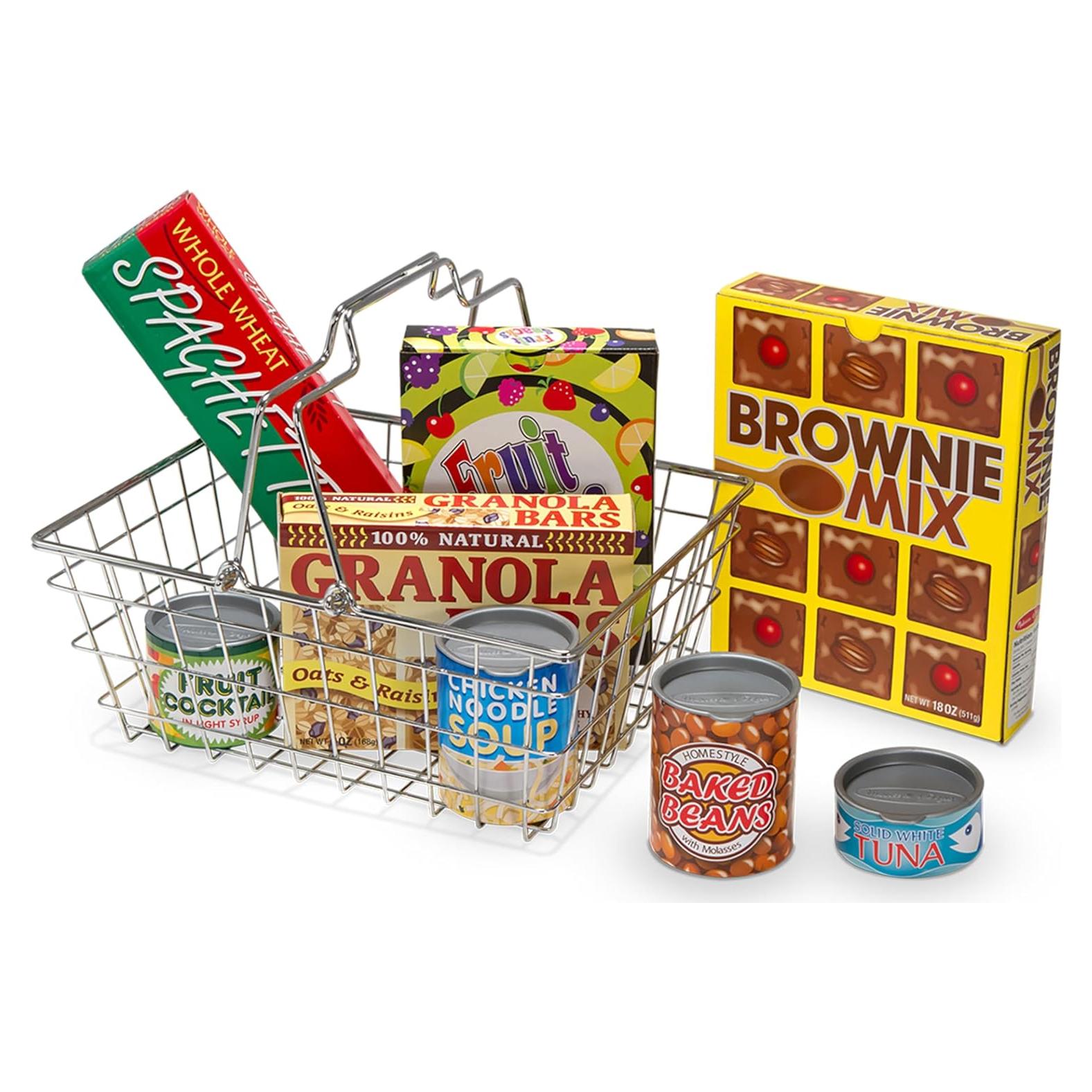 Cesta de Compras Melissa & Doug con Comida de Juguete