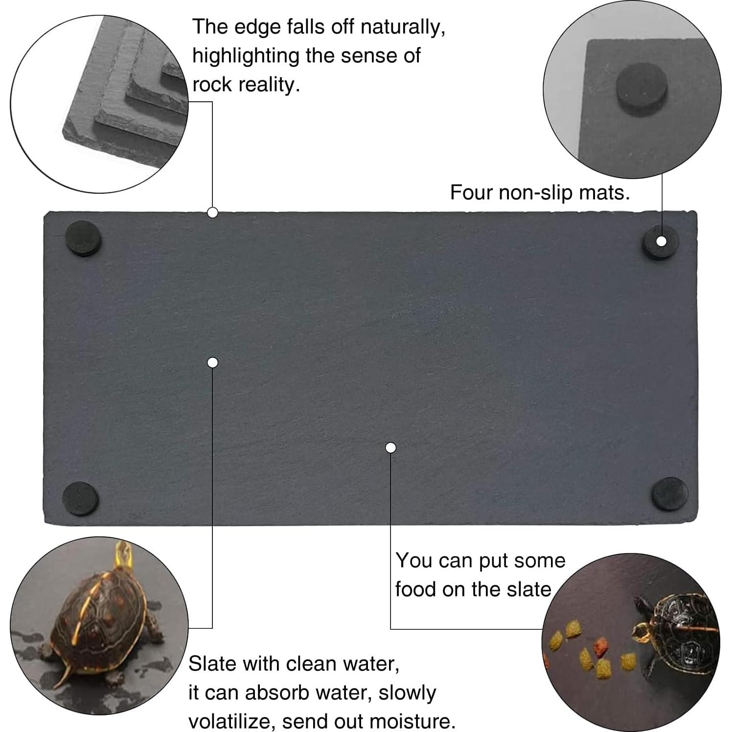 Plataforma de Sol para Tortugas Tfwadmx 2Pcs 30x20cm