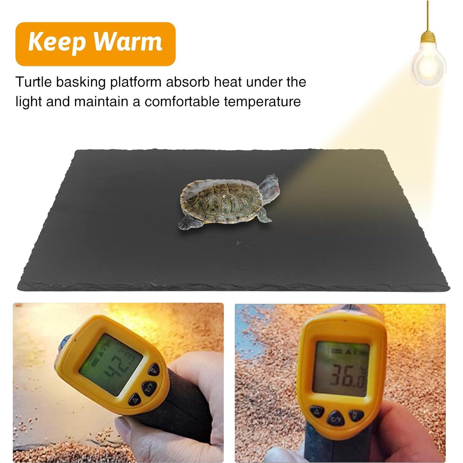 Plataforma de Sol para Tortugas Tfwadmx 2Pcs 30x20cm