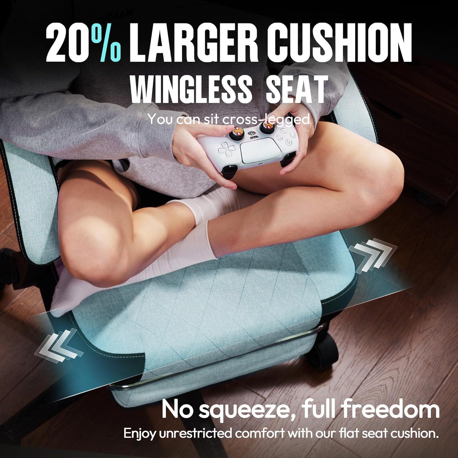 Silla de Juego Dowinx 6650F Ergonómica Aqua con Reposapiés