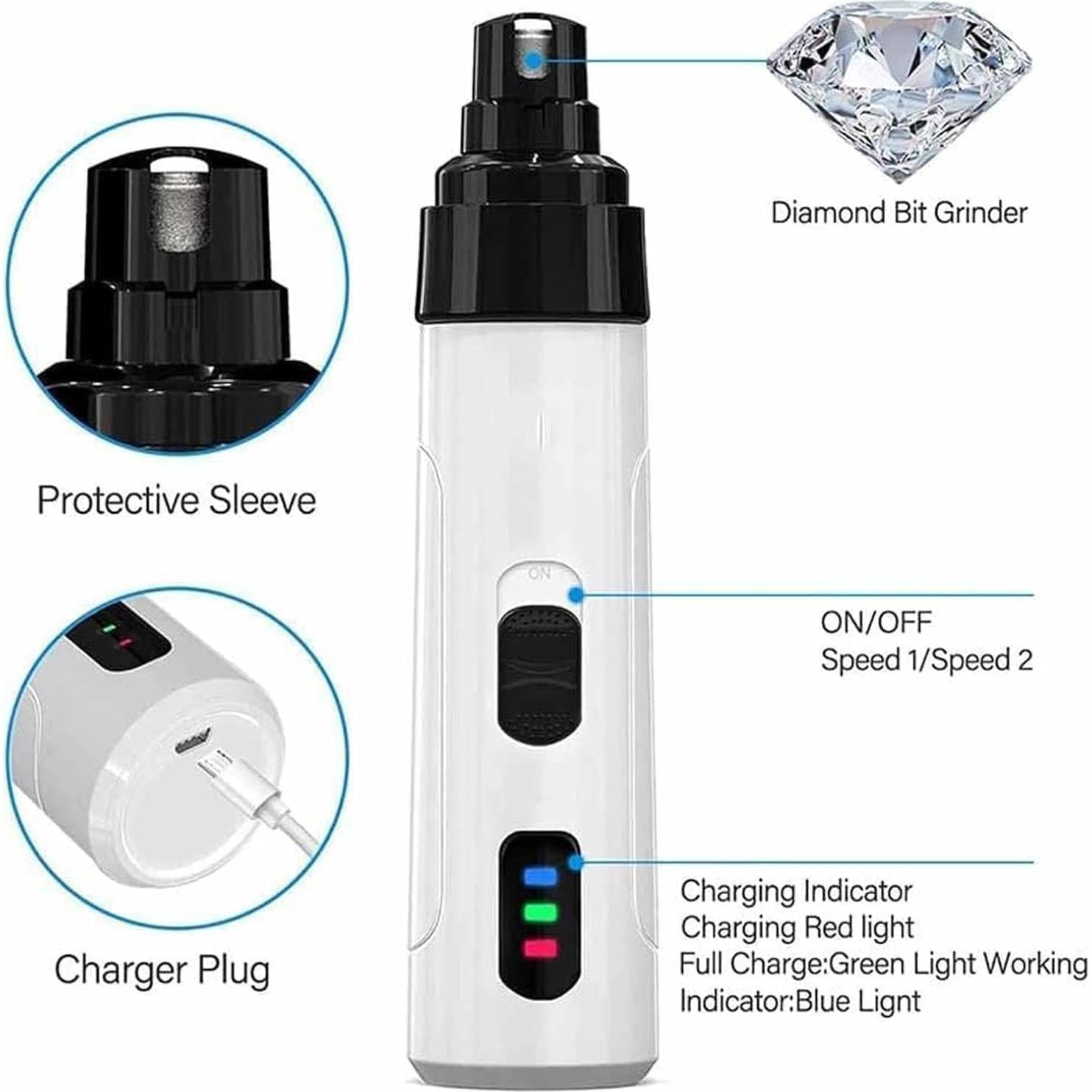 Cortador de Uñas Silencioso Pro MIHEMAOYI Recargable USB