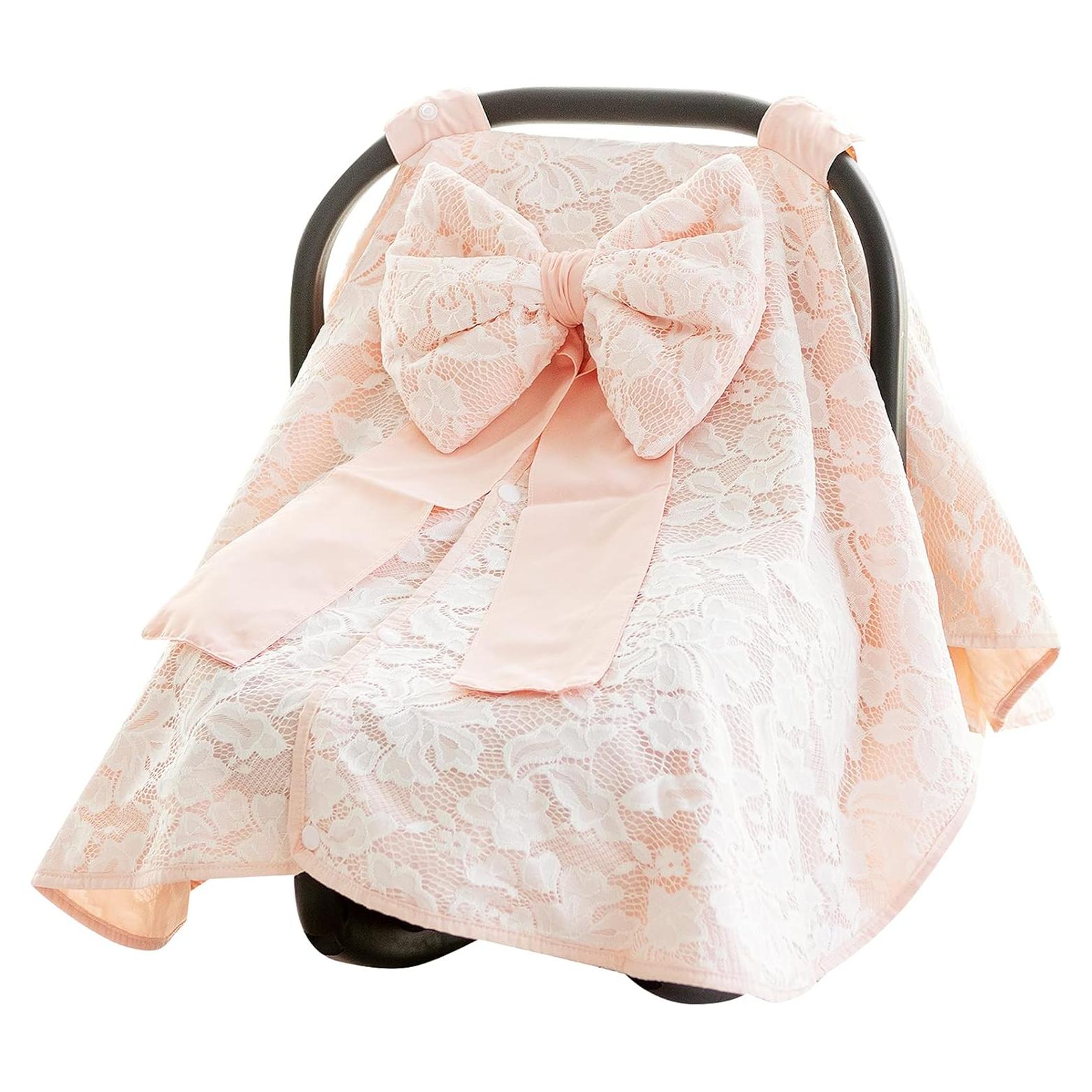Funda de Capota para Asiento de Bebé BUSB-A Algodón con Lazo