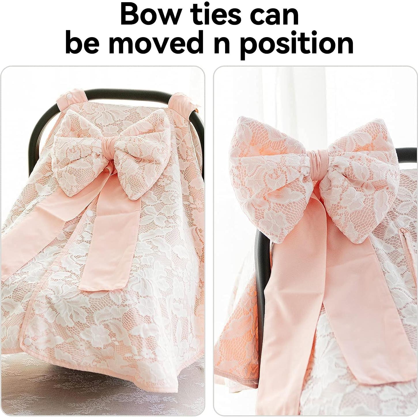 Funda de Capota para Asiento de Bebé BUSB-A Algodón con Lazo