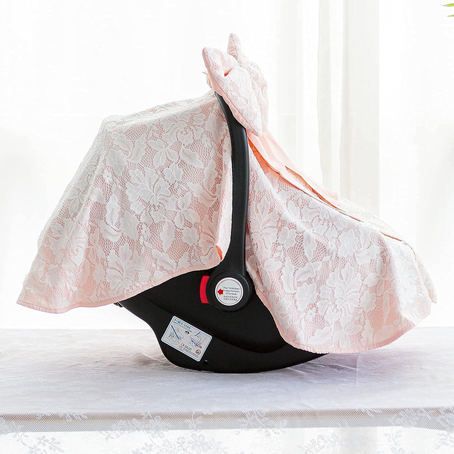 Funda de Capota para Asiento de Bebé BUSB-A Algodón con Lazo