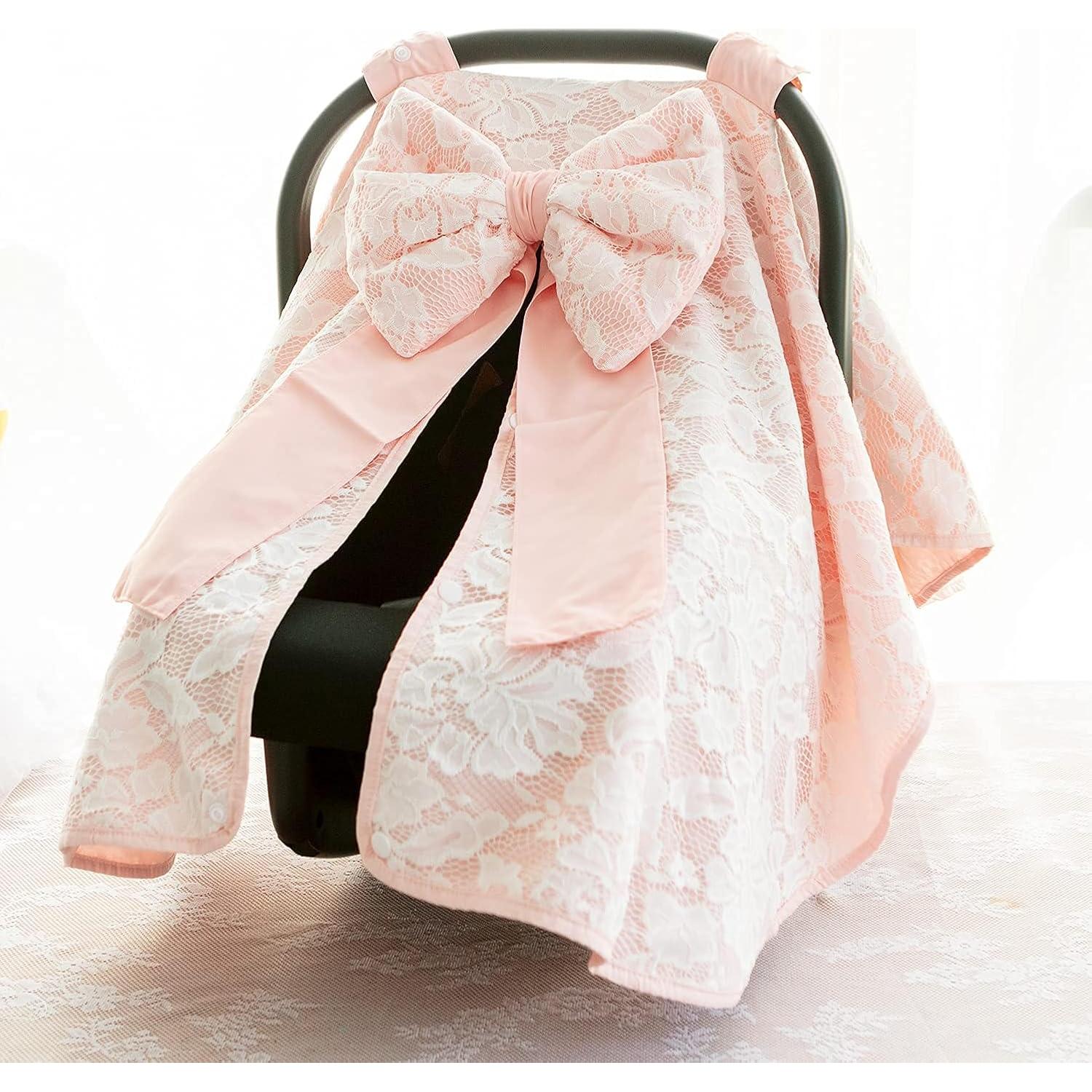 Funda de Capota para Asiento de Bebé BUSB-A Algodón con Lazo