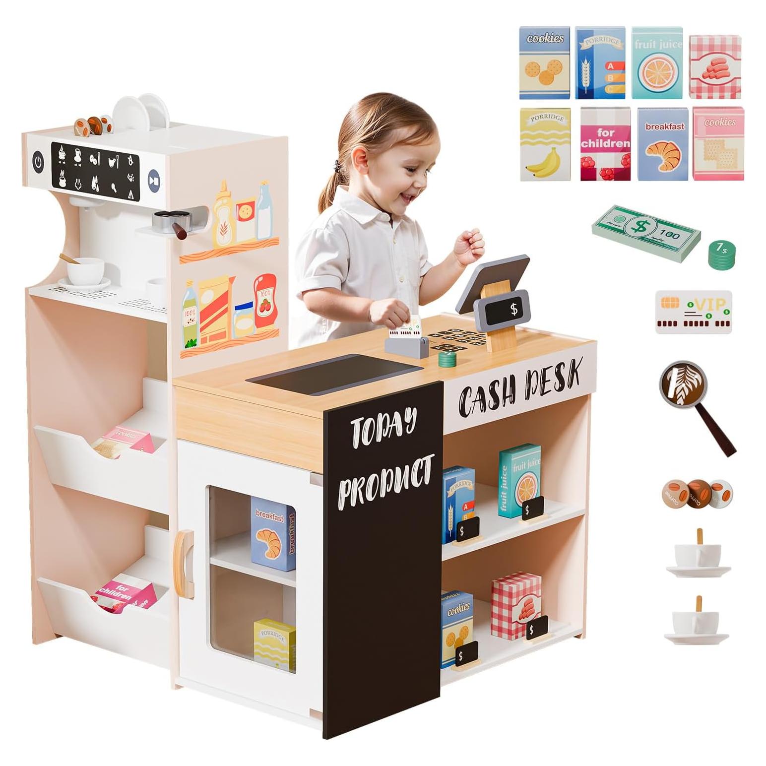 Juego de Imaginación JOYMOR Tienda de Abarrotes de Madera