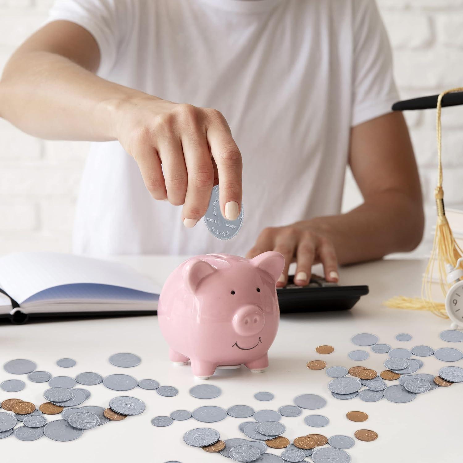 Juego de Monedas de Plástico YTYOTO 1000 Pcs para Niños