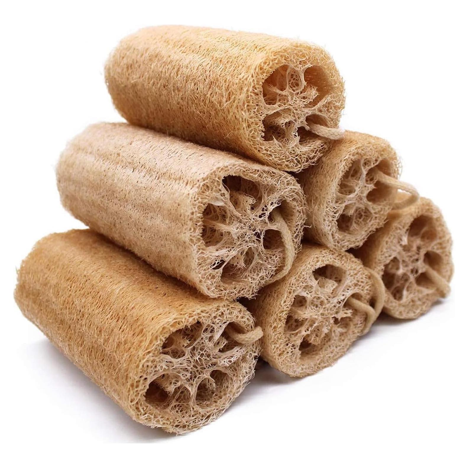 Esponjas de Lufa Natural METLUCK Paquete de 6 Exfoliantes