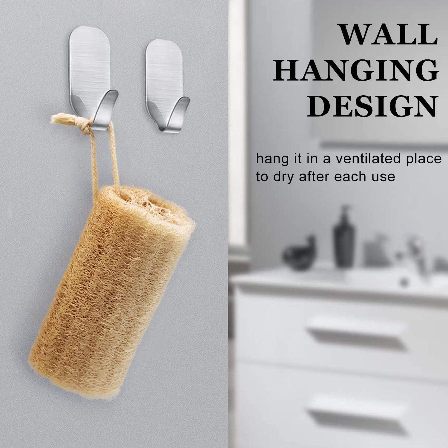 Esponjas de Lufa Natural METLUCK Paquete de 6 Exfoliantes