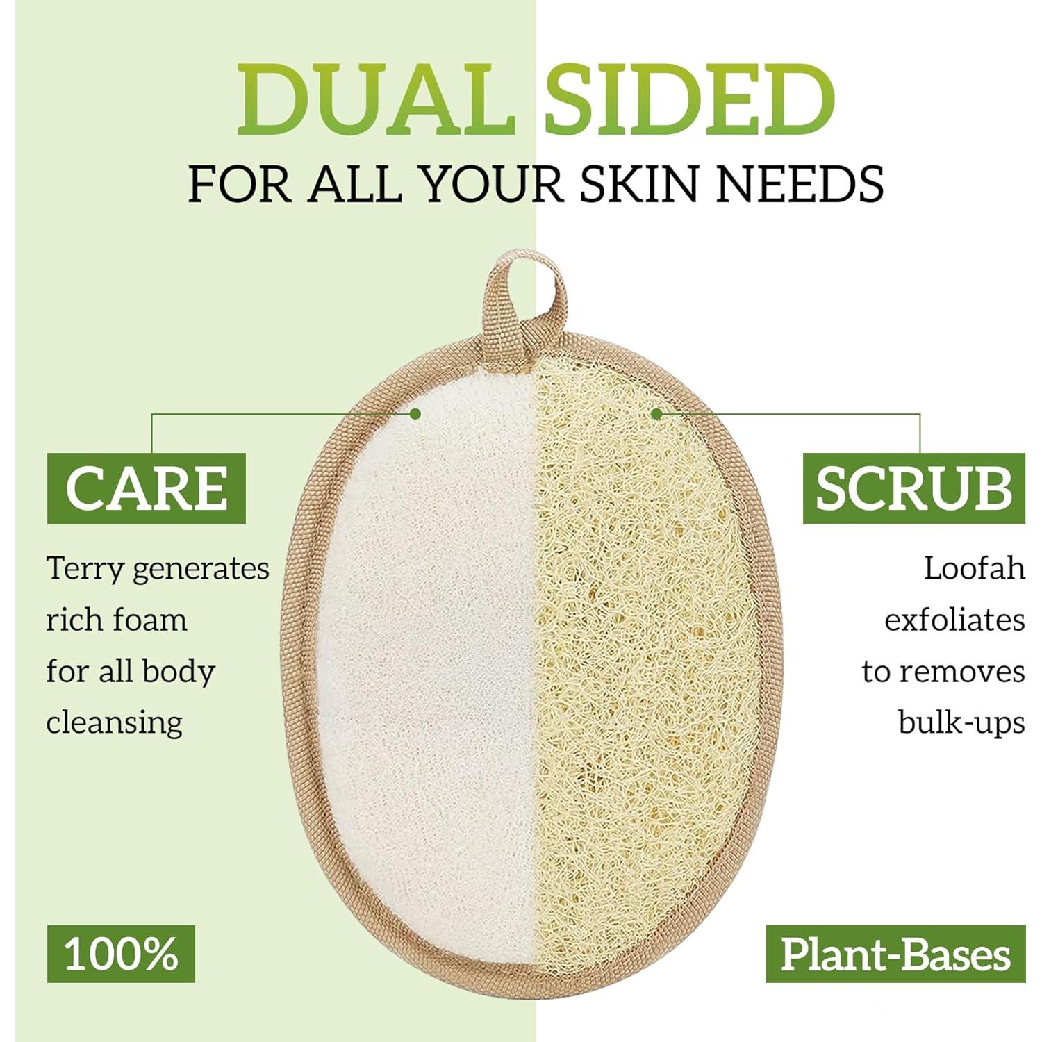 Esponja Exfoliante de Lufa Natural Miw Piw - Paquete de 3