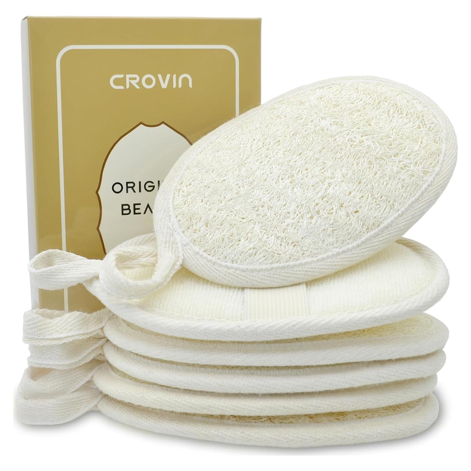 Esponjas Exfoliantes de Lufa Natural CROVIN - Paquete de 6
