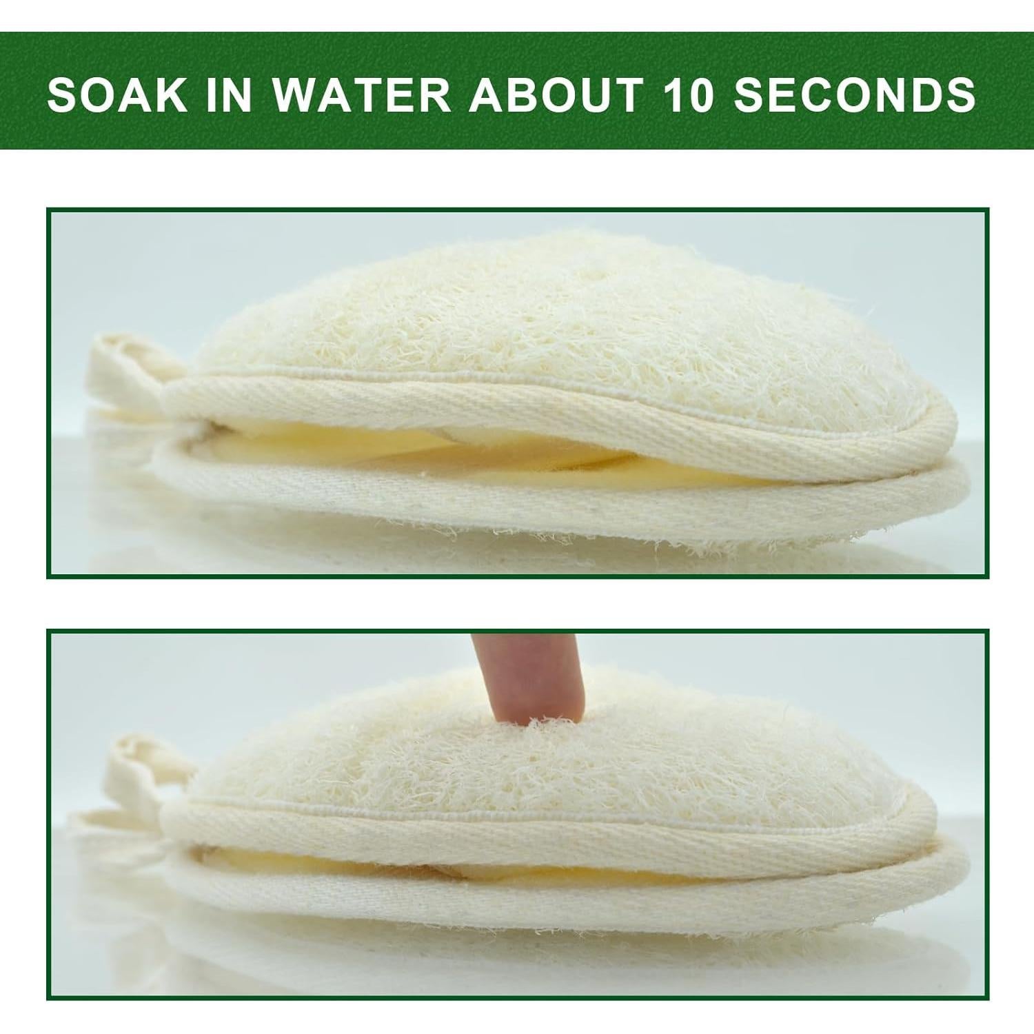 Esponjas Exfoliantes de Lufa Natural CROVIN - Paquete de 6