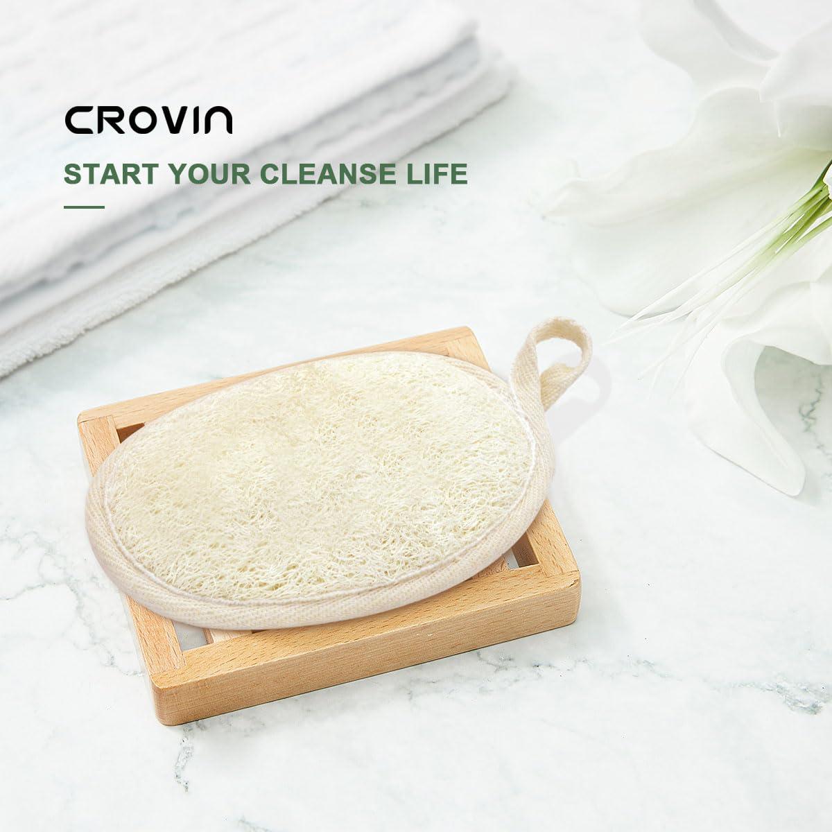 Esponjas Exfoliantes de Lufa Natural CROVIN - Paquete de 6