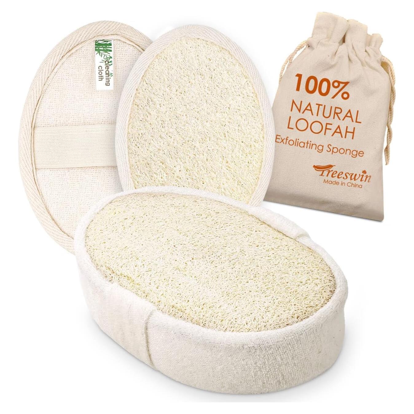 Esponja de Lufa Natural Exfoliante Treeswin - 3 Piezas
