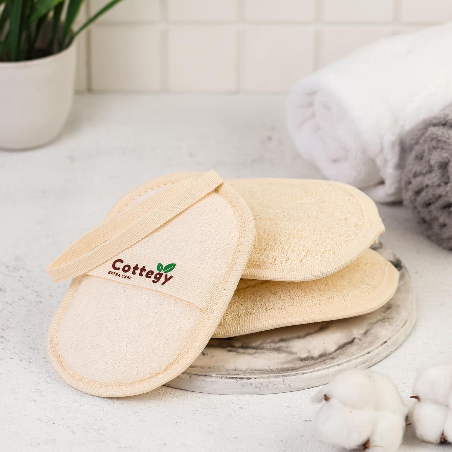 Esponja Exfoliante Natural Cottegy Lufa Egipcia 2 Unidades