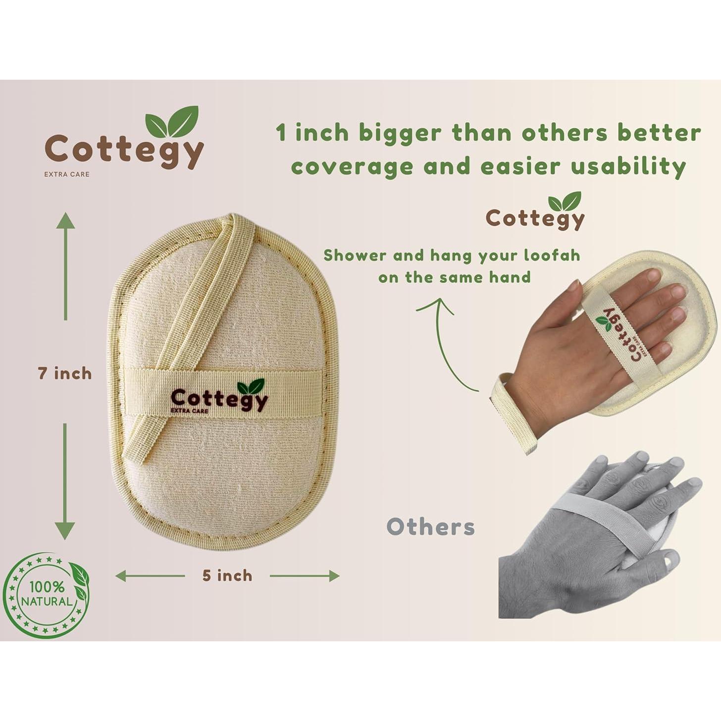 Esponja Exfoliante Natural Cottegy Lufa Egipcia 2 Unidades