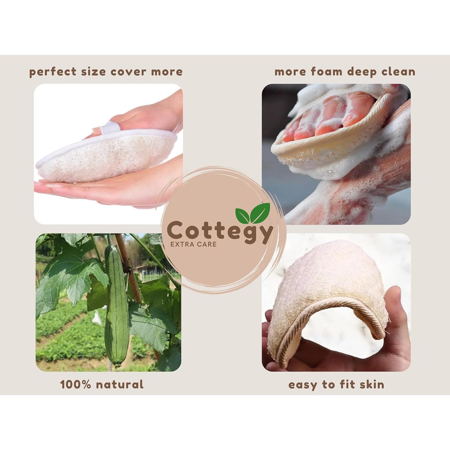 Esponja Exfoliante Natural Cottegy Lufa Egipcia 2 Unidades