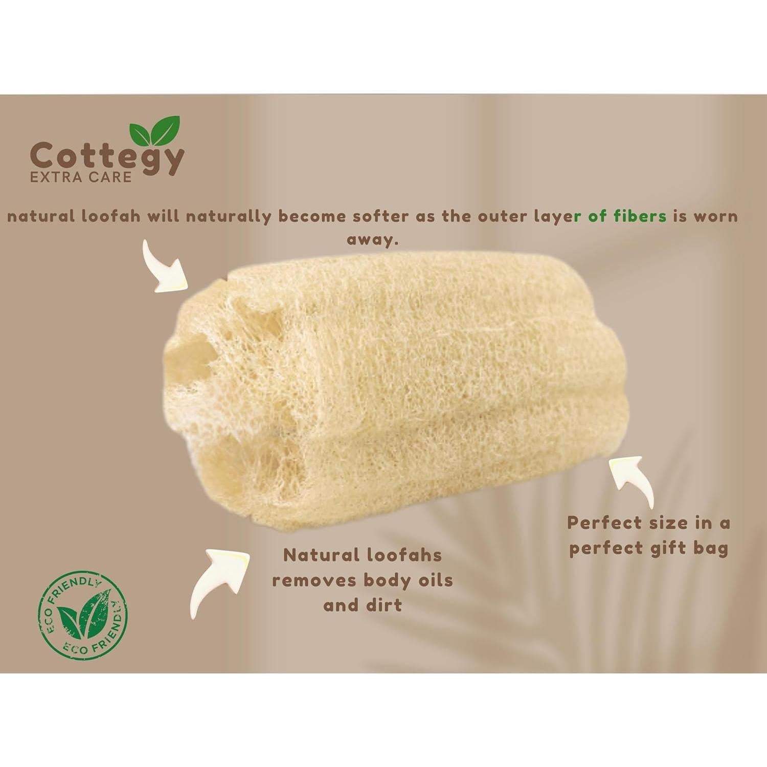 Esponja Exfoliante Natural Cottegy Lufa Egipcia 2 Unidades