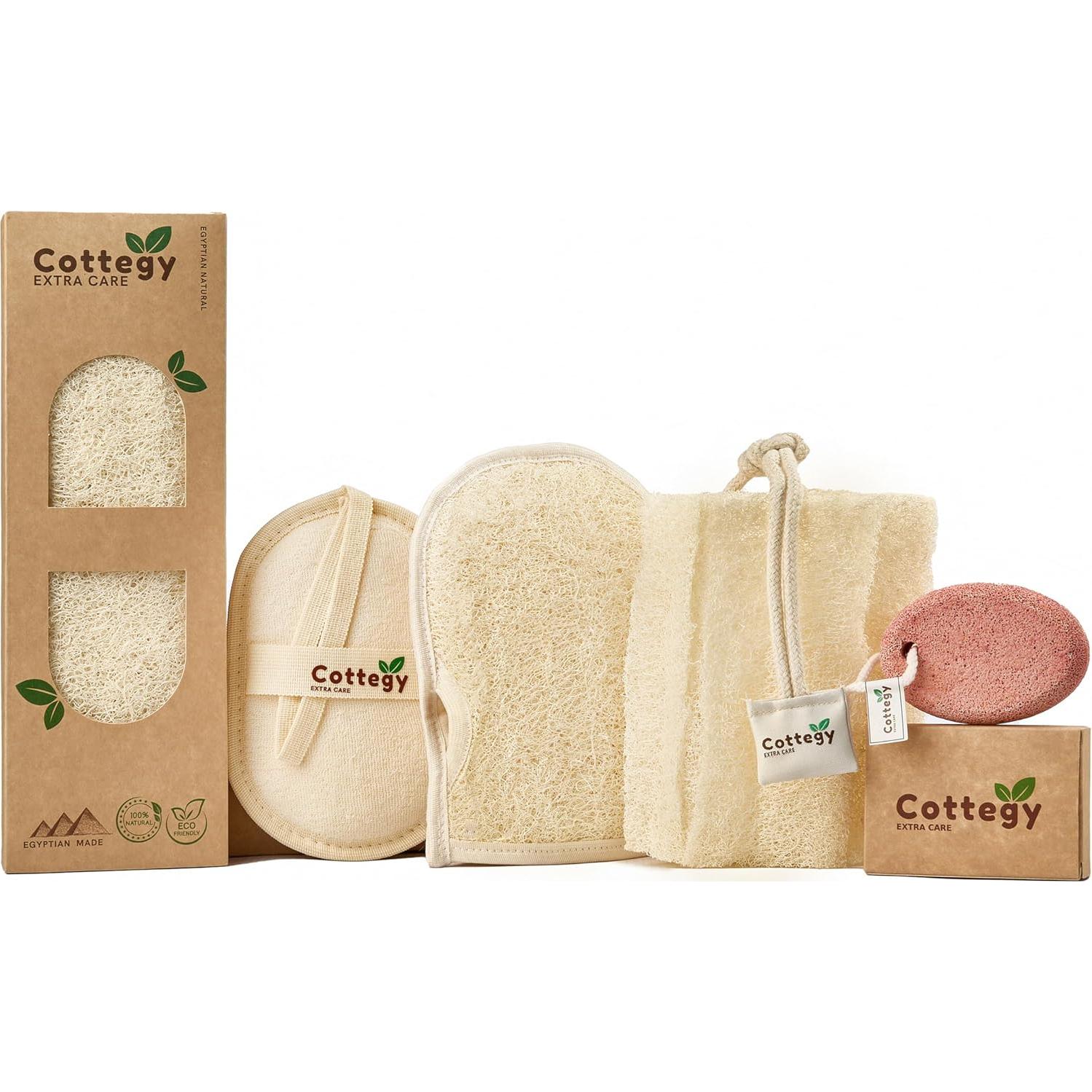 Esponja Exfoliante Natural Cottegy Lufa Egipcia 2 Unidades