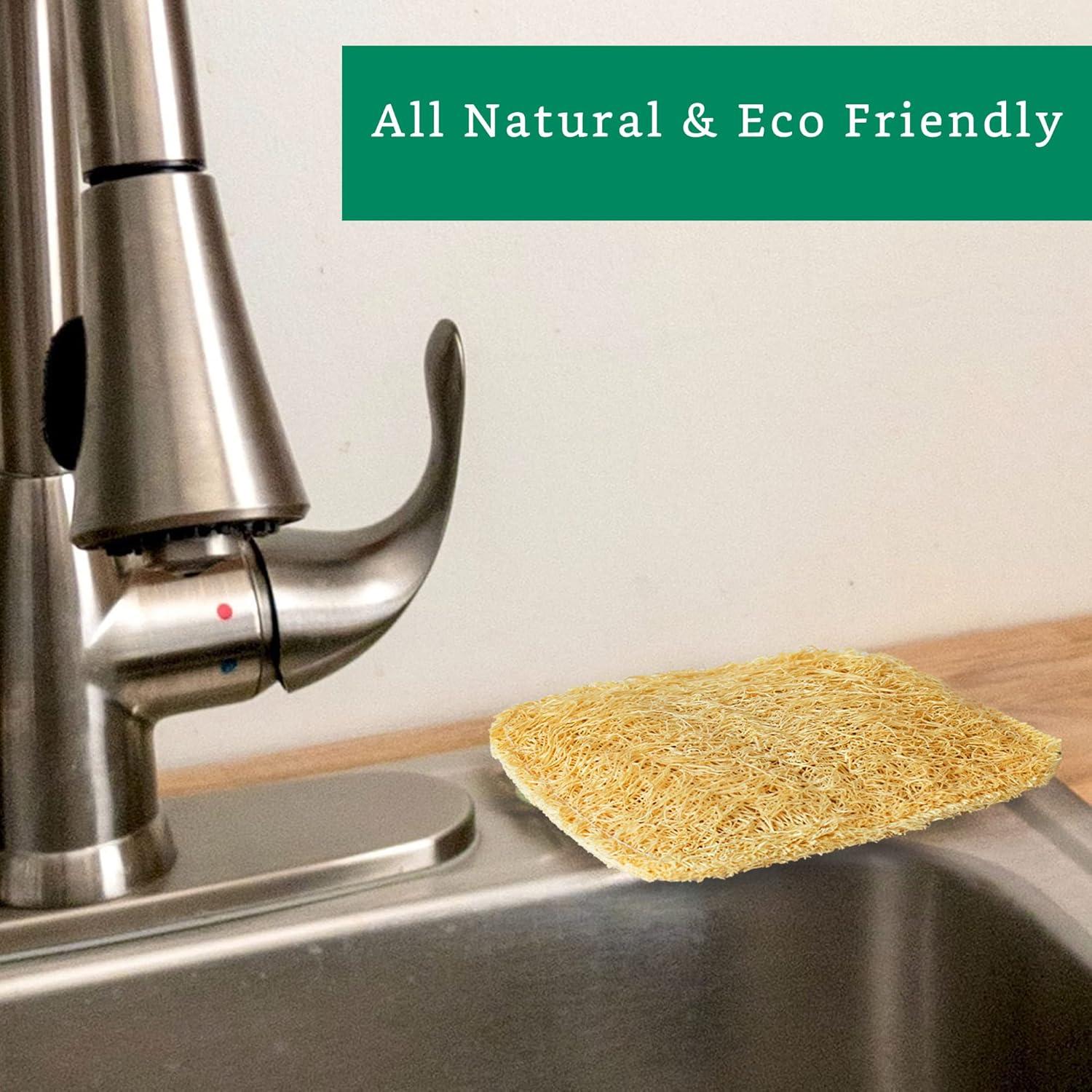 Esponja de Lufa Natural LooLife - Paquete de 3 - Biodegradable