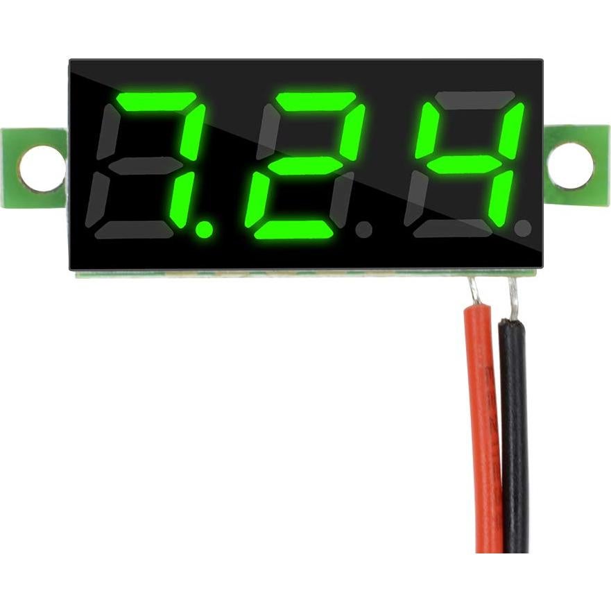 Medidor Digital de Voltaje CC 2.5-30V diymore 10pcs LED Verde