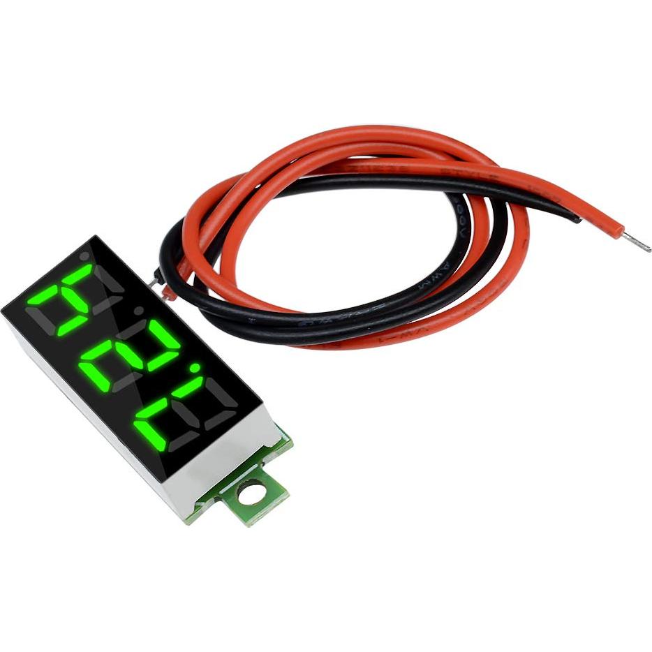 Medidor Digital de Voltaje CC 2.5-30V diymore 10pcs LED Verde