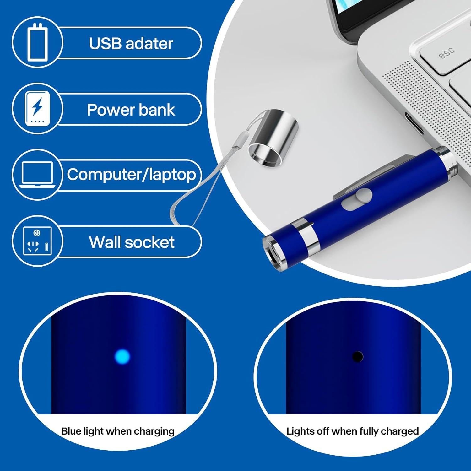 Juguete Interactivo para Gatos MeliInma Puntero LED Recargable