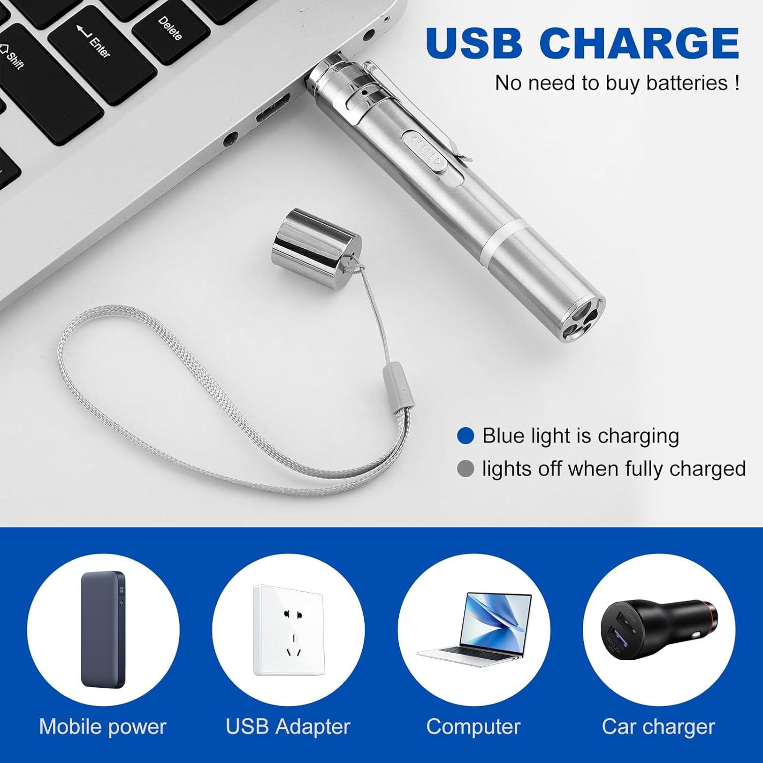 Puntero láser para gatos y perros Yiwu 9127, carga USB, 5 modos