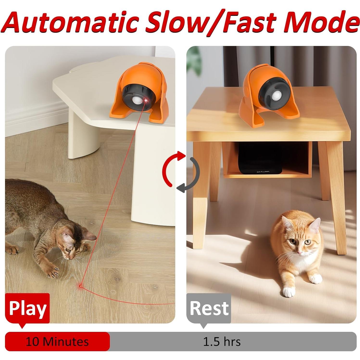 Juguete láser automático para gatos Mdupw recargable 9.14cm