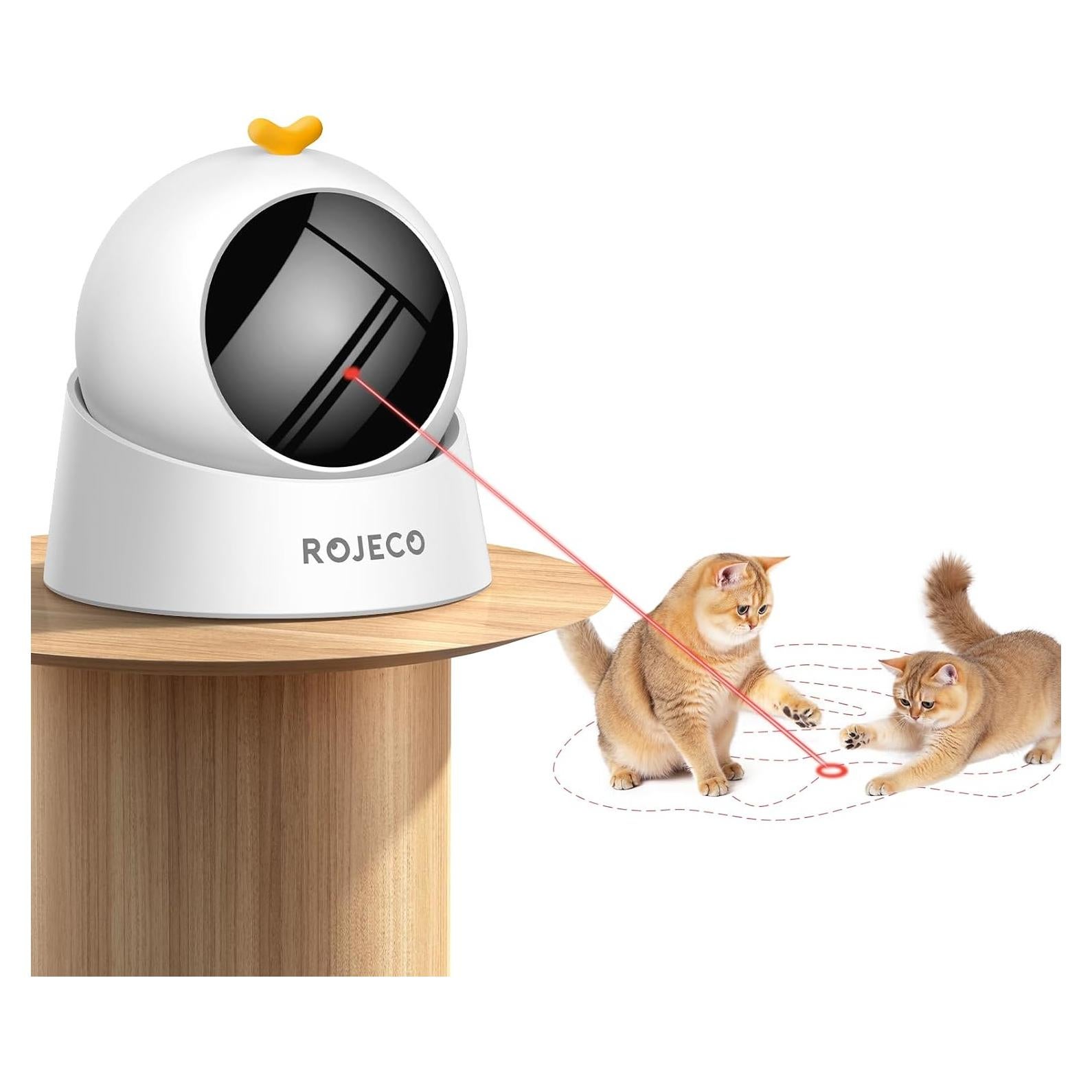 Juguete Láser para Gatos ROJECO - Recargable, 3 Modos, Silencioso