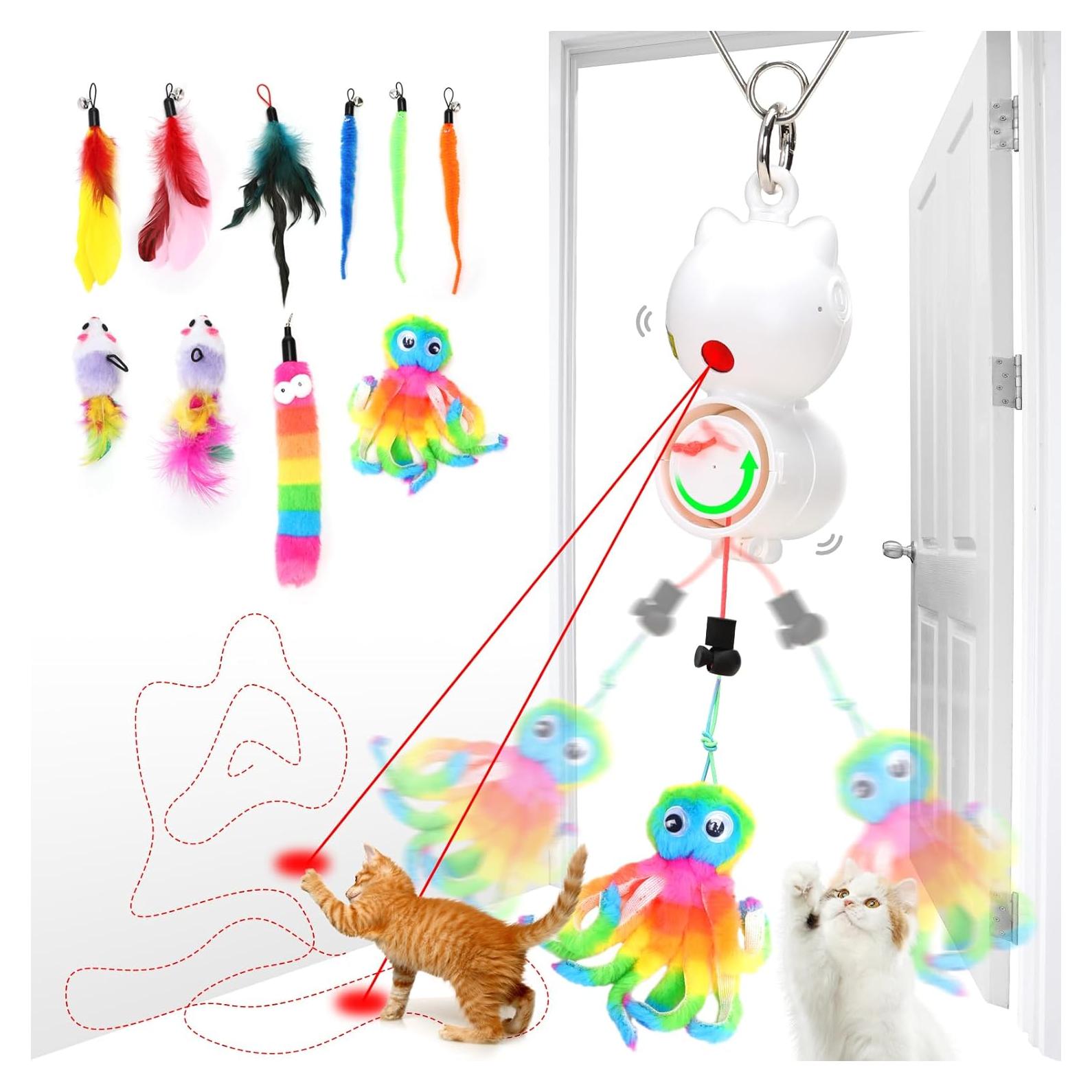 Juguete Interactivo para Gatos Petsinurarea E7 3 en 1 con Plumas