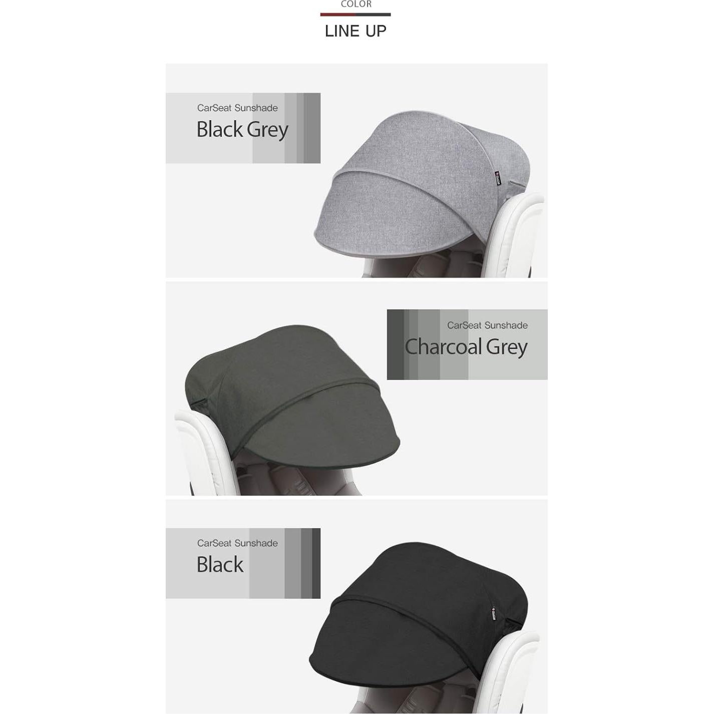 Extensor de Sombra Solar Manito para Asiento de Coche Negro