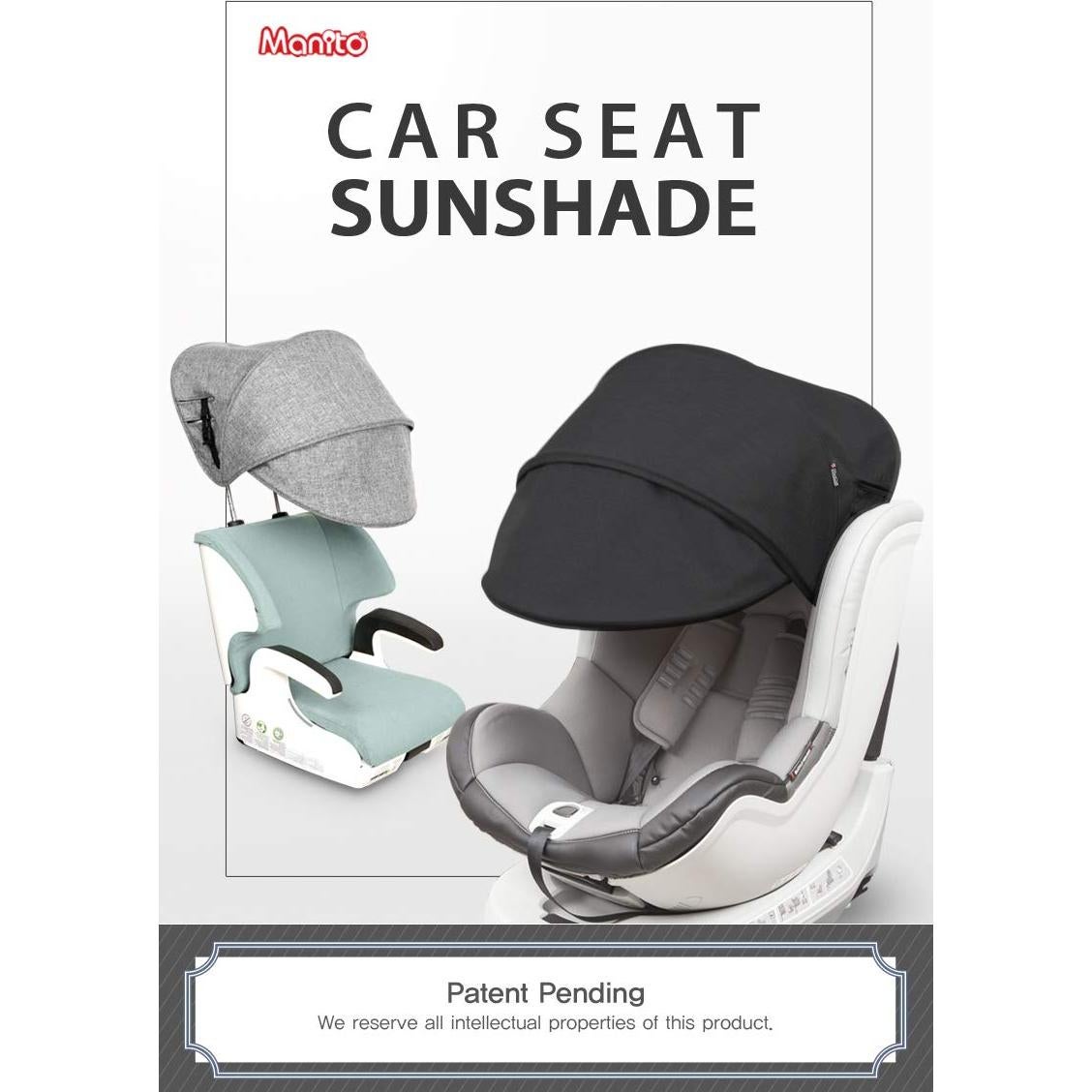Extensor de Sombra Solar Manito para Asiento de Coche Negro