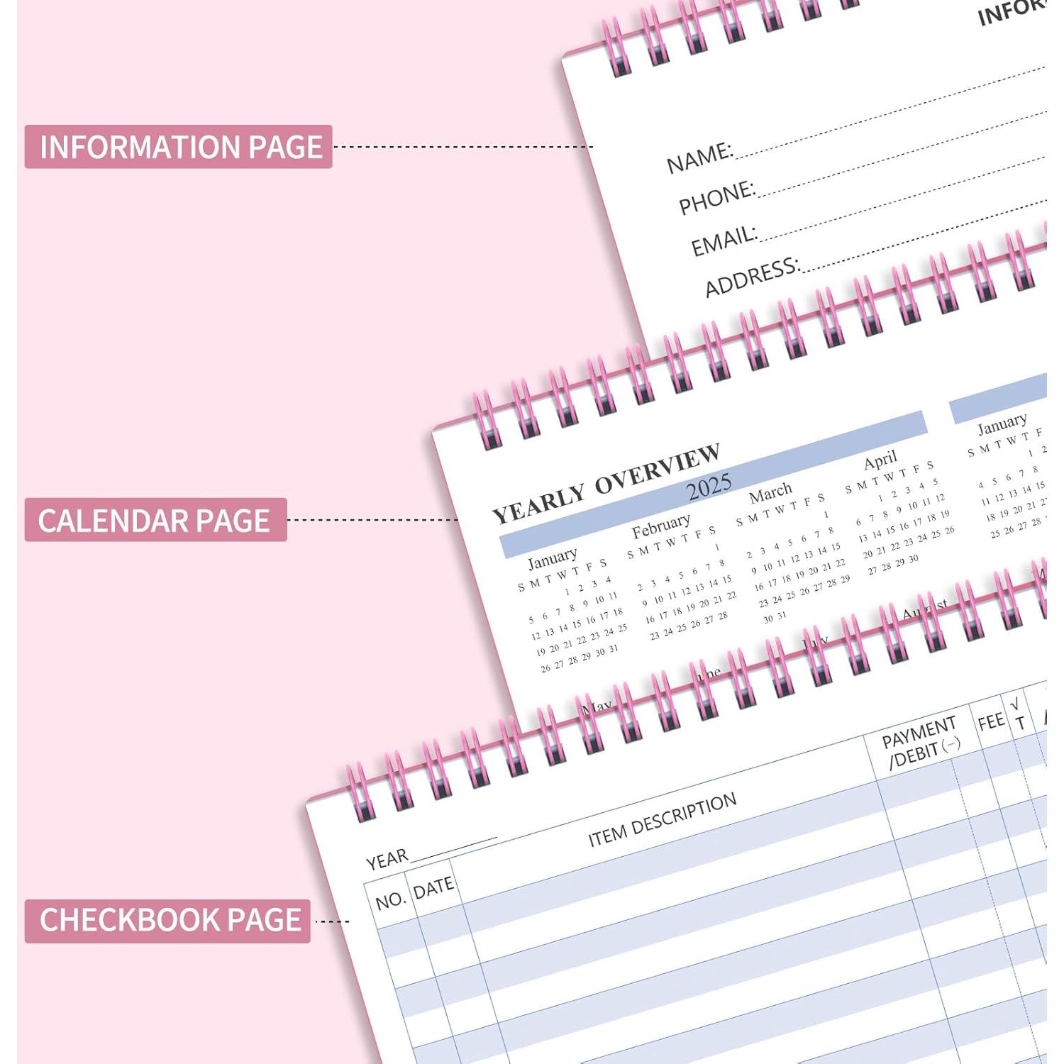 Registro de Cheques Blugool Rosa 21.34x15.49 cm 106 Páginas