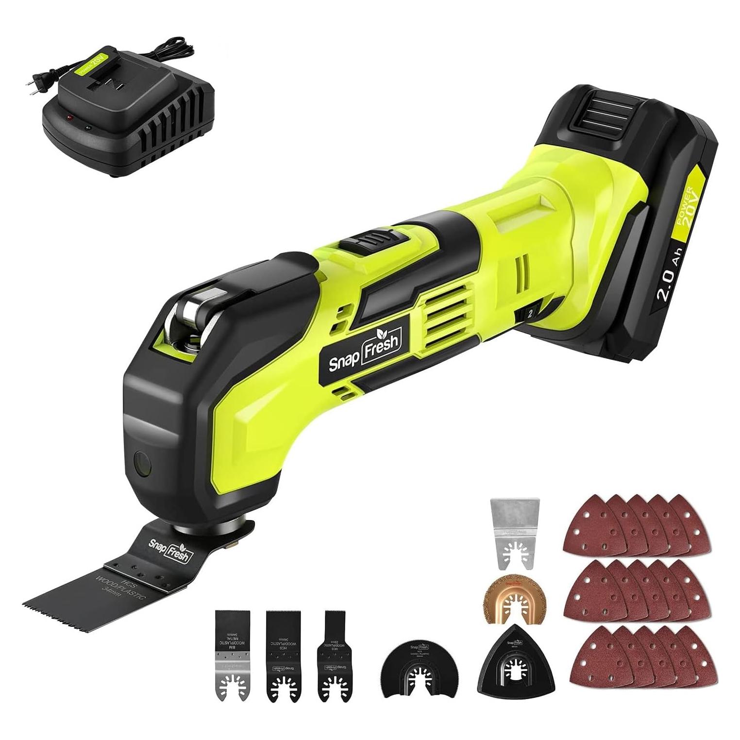 SnapFresh Herramienta Oscilante Inalámbrica 20V 6 Velocidades