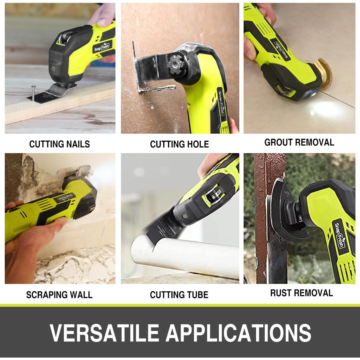 SnapFresh Herramienta Oscilante Inalámbrica 20V 6 Velocidades