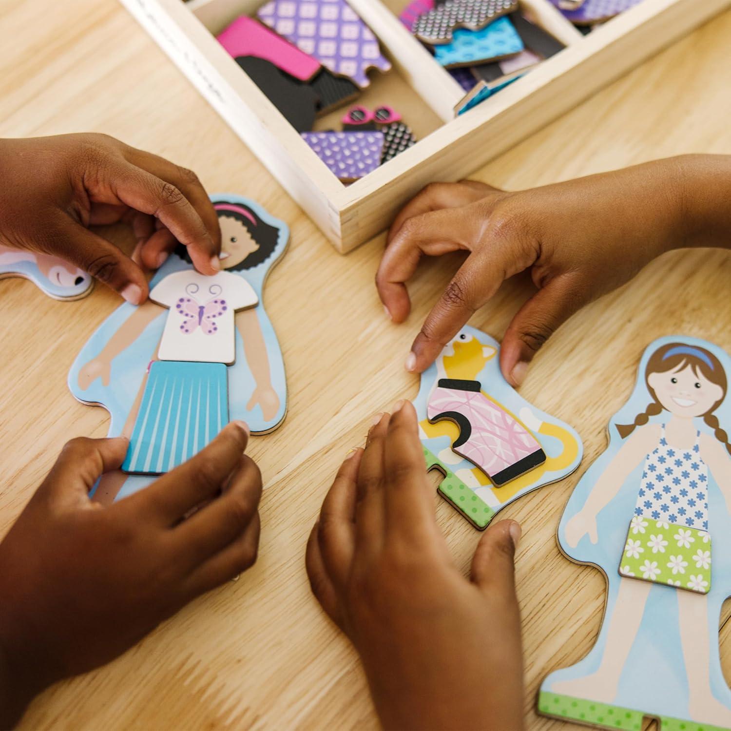 Muñecas Magnéticas de Madera Melissa & Doug - 78 Piezas