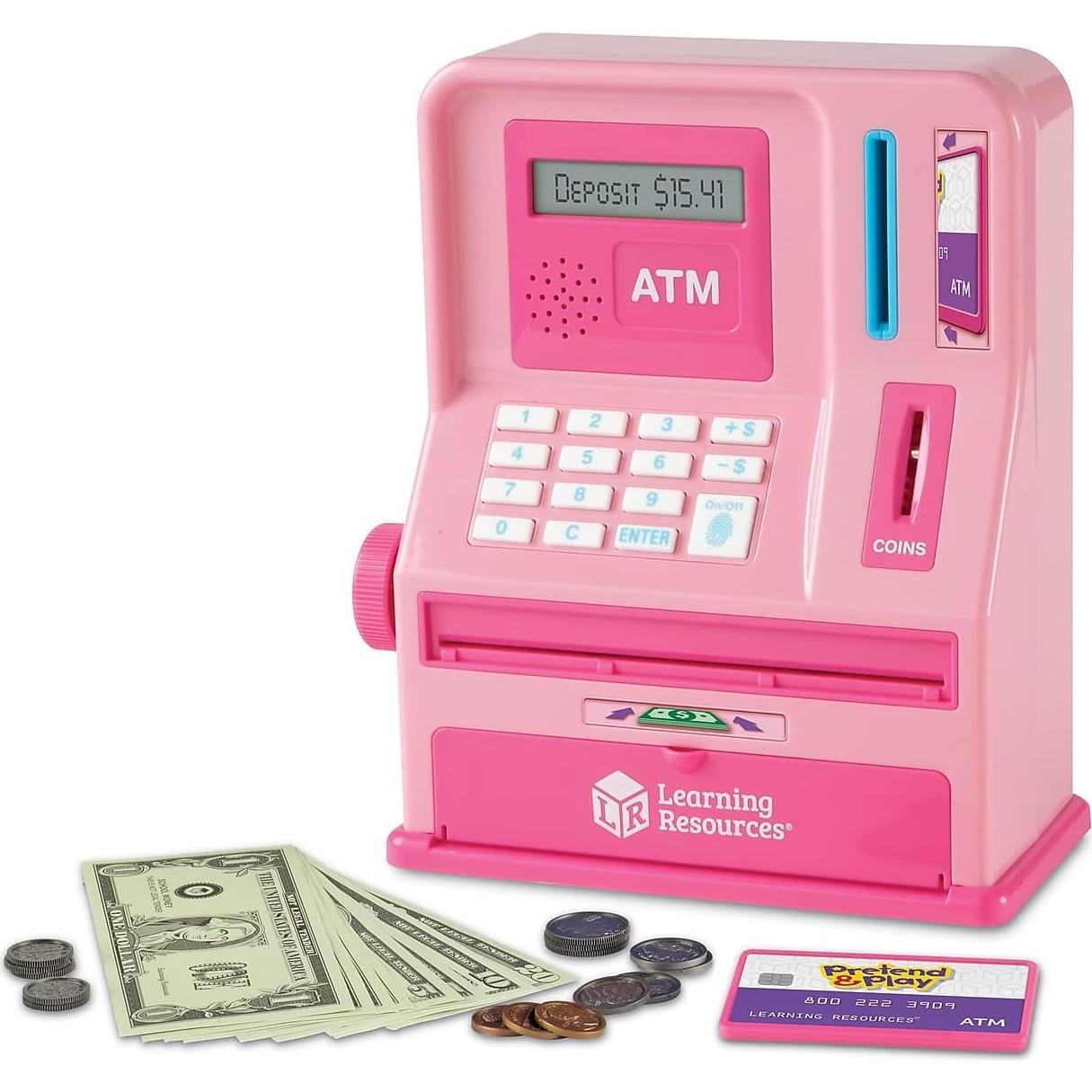 Cajero Automático Educativo Recursos de Aprendizaje Rosa 32 Piezas